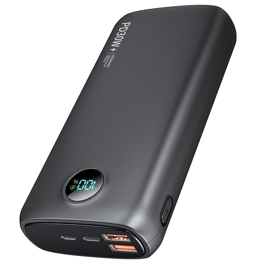 Portable power bank with digital charging display and LED lamp Stornfield