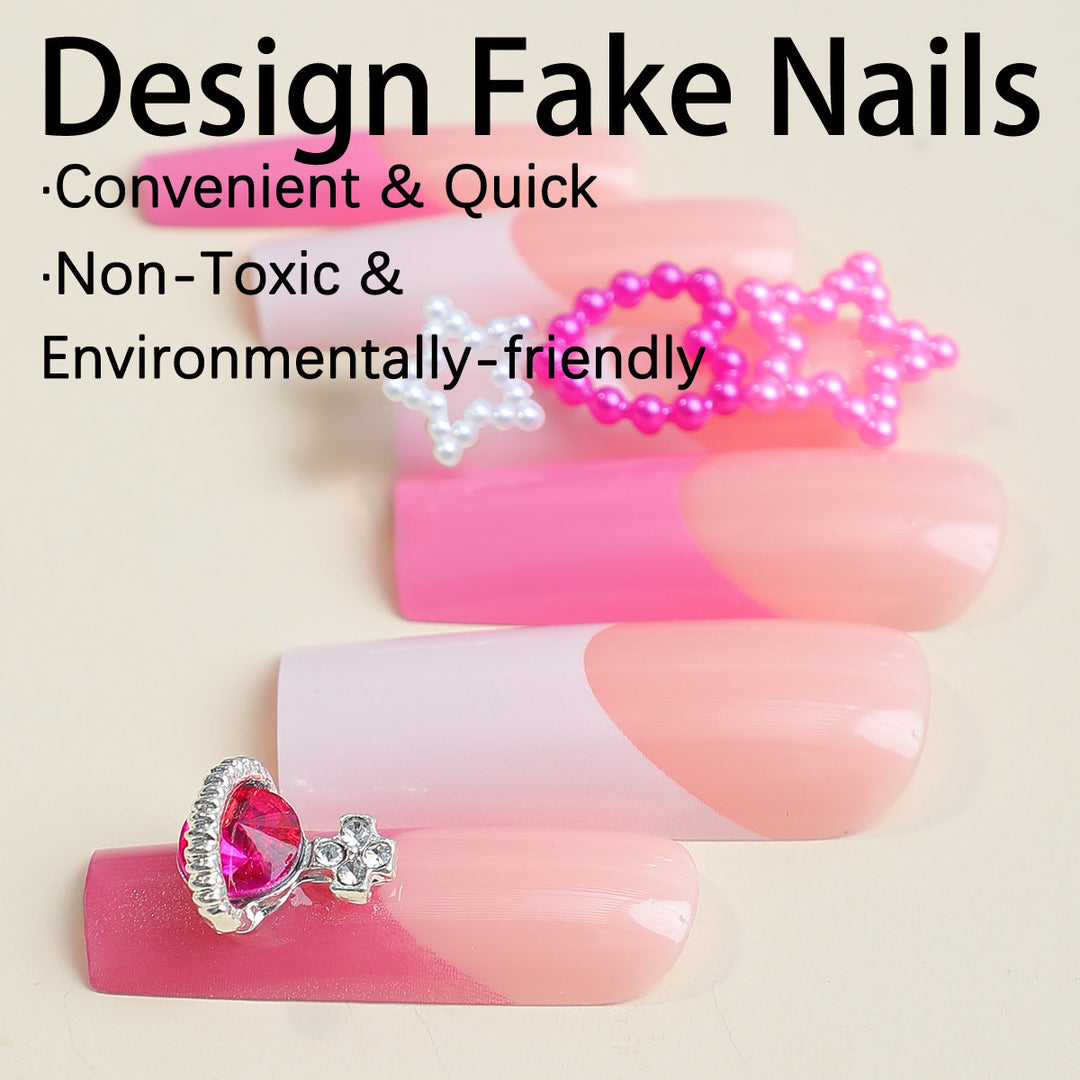 Artificial nail set with decorative accents Stornfield