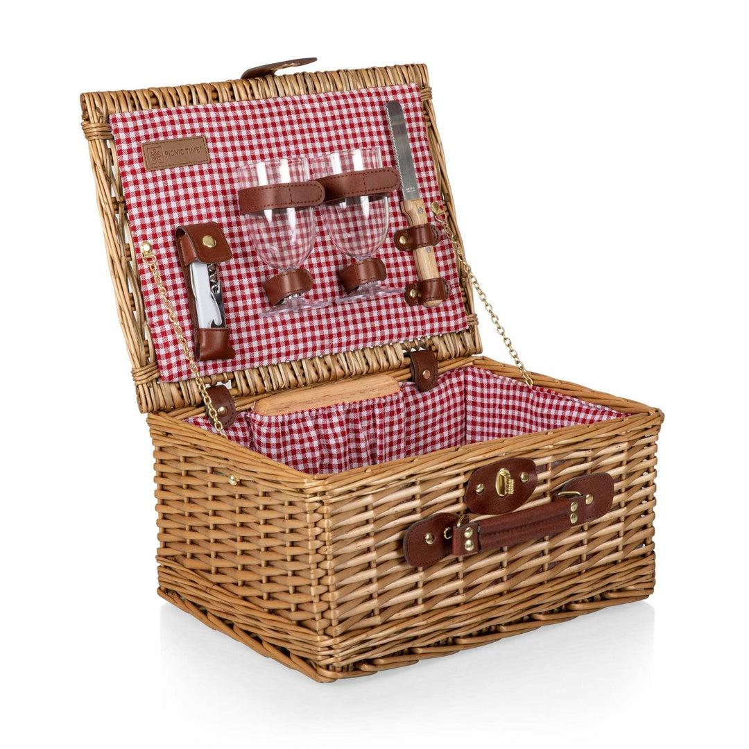 Women's picnic basket with integrated dish set and rustic design Stornfield