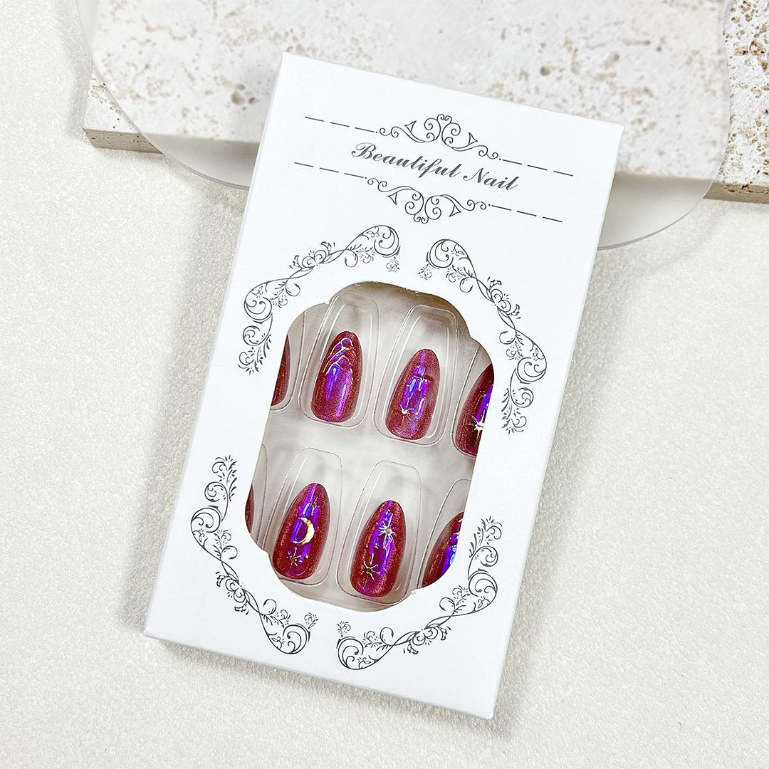 Decorative Press-On Nail Set with Unique Designs Stornfield