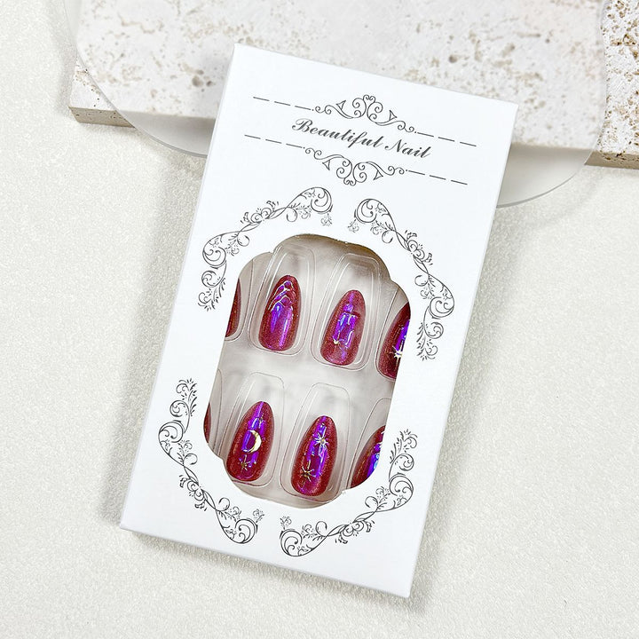 Decorative Press-On Nail Set with Unique Designs Stornfield