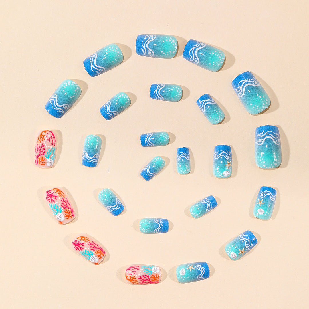 Oceanic Coral Nail Art Design Stornfield