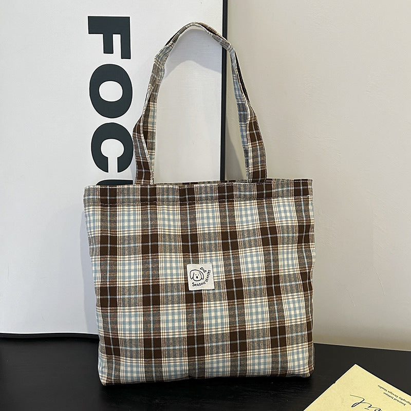 WoStylish Plaid Tote Bag Stornfield