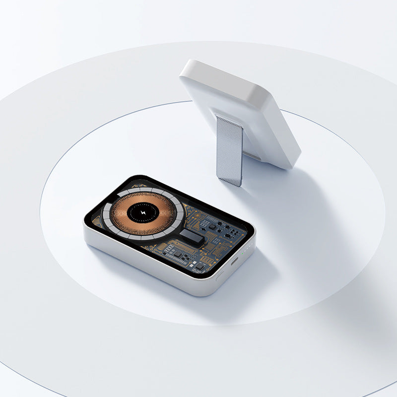 Portable power bank with innovative wireless charging function and integrated stand Stornfield
