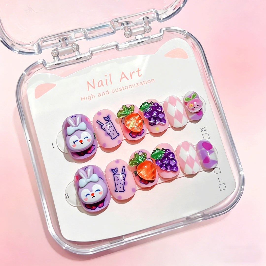 Customized Cartoon-Inspired Press-On Nail Art Set Stornfield