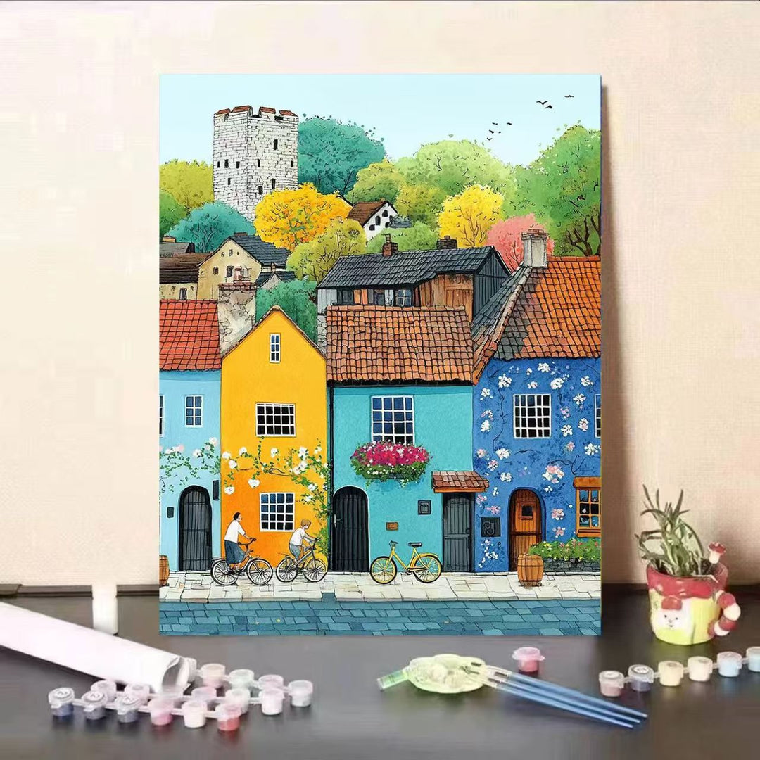 Scenic Village Paint by Numbers Art Kit Stornfield