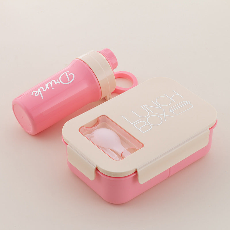 Portable Lunch Box with Integrated Water Bottle