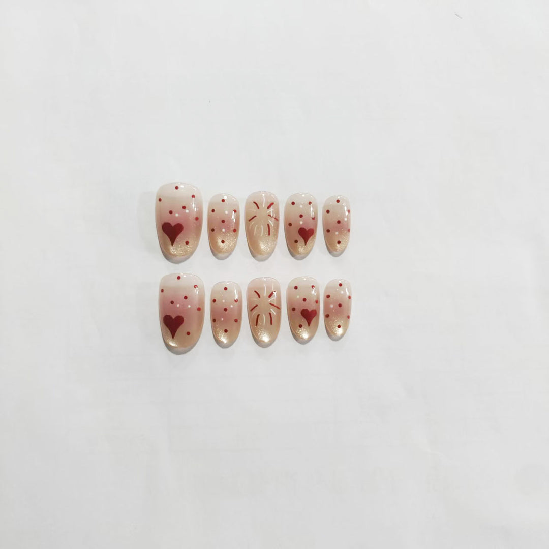 Glittery Heart and Star Nail Art Set Stornfield