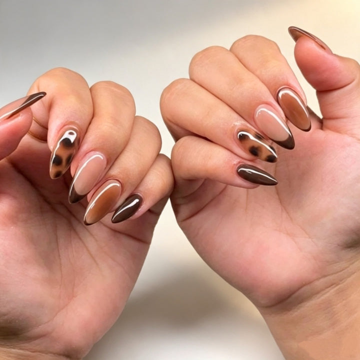 Elegant Artificial Nails with Unique Gradient and High Gloss Finish Stornfield