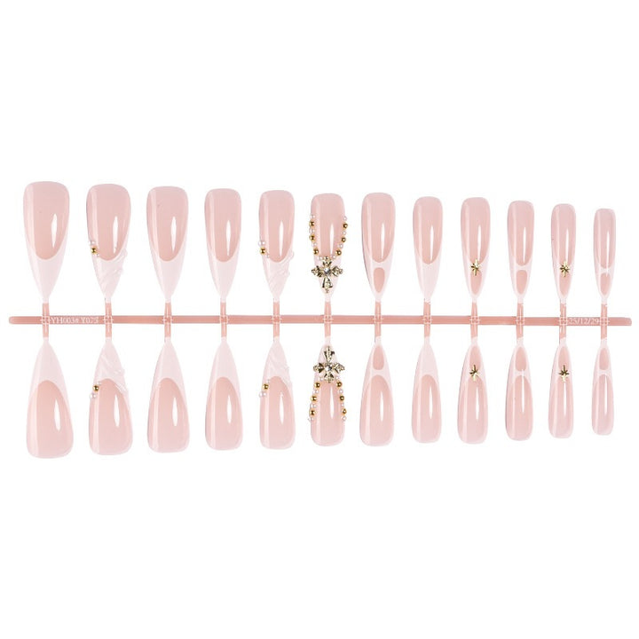 Elegant artificial nail set with unique embellishments Stornfield