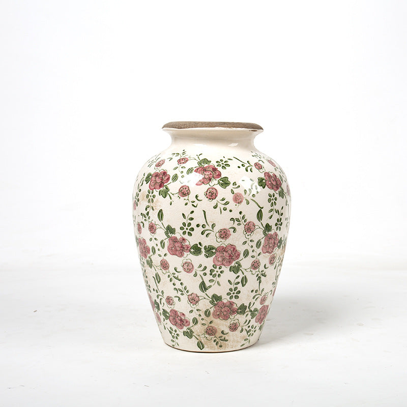 Elegant floral ceramic carafe Stornfield