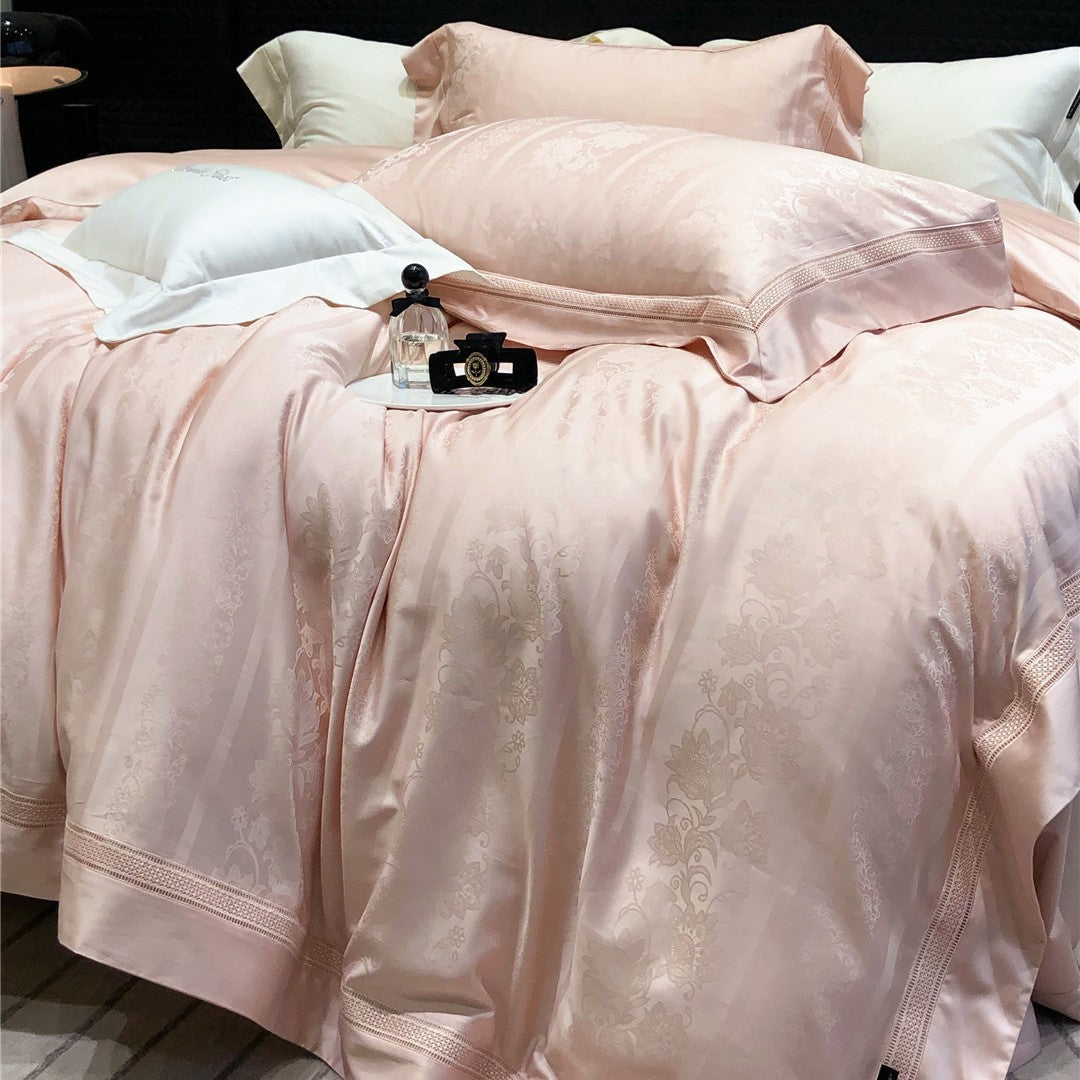 Hotel-Grade Silky Sateen Duvet Cover Set with Ladder-Stitch Hem & Envelope Shams