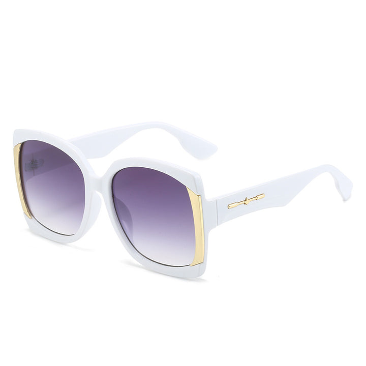 Oversized Tortoiseshell Sunglasses with Gold Accents Stornfield