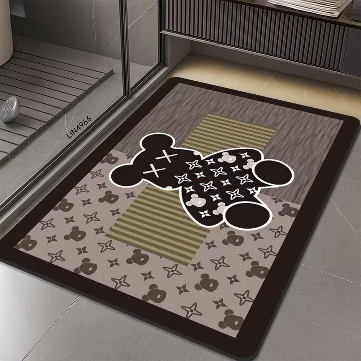 Geometric Hexagonal Pattern Bath Mat Stornfield