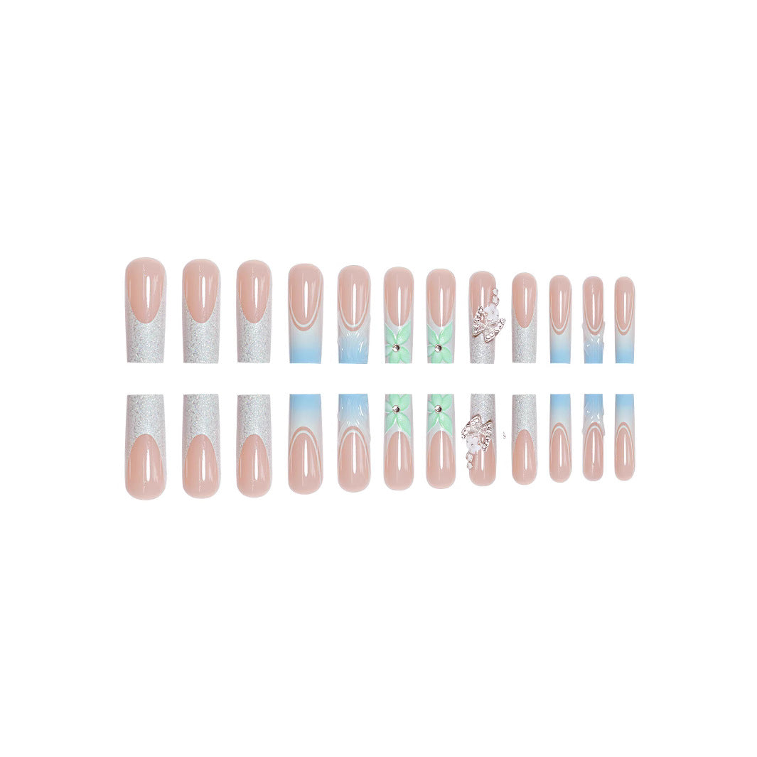 Artistic 3D Long Acrylic Nail Enhancements Stornfield