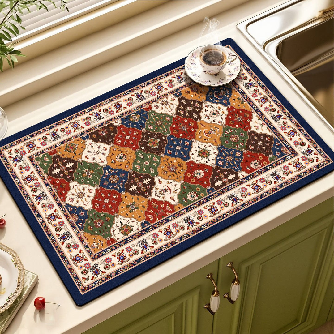 Vintage Floral Pattern Baking Mat