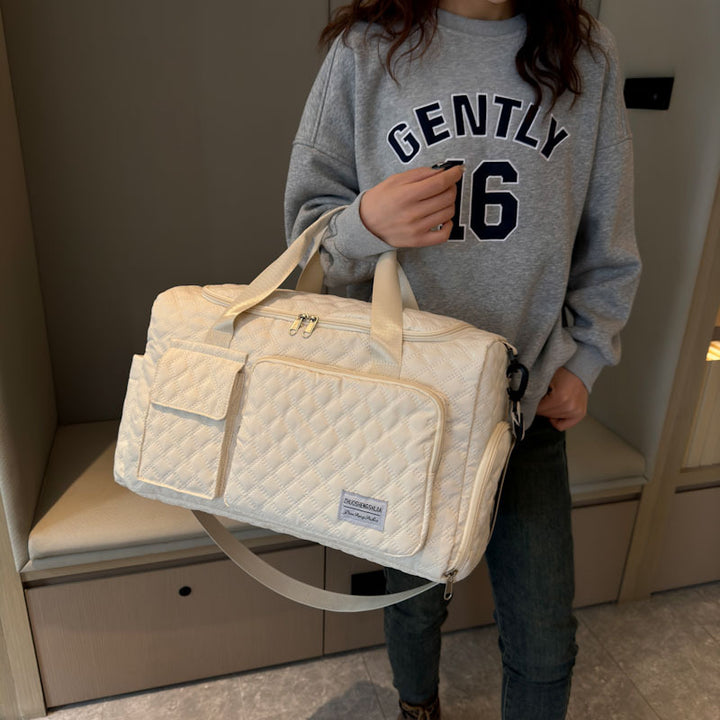 Quilted Multi-Compartment Sports Travel Duffel Bag Stornfield