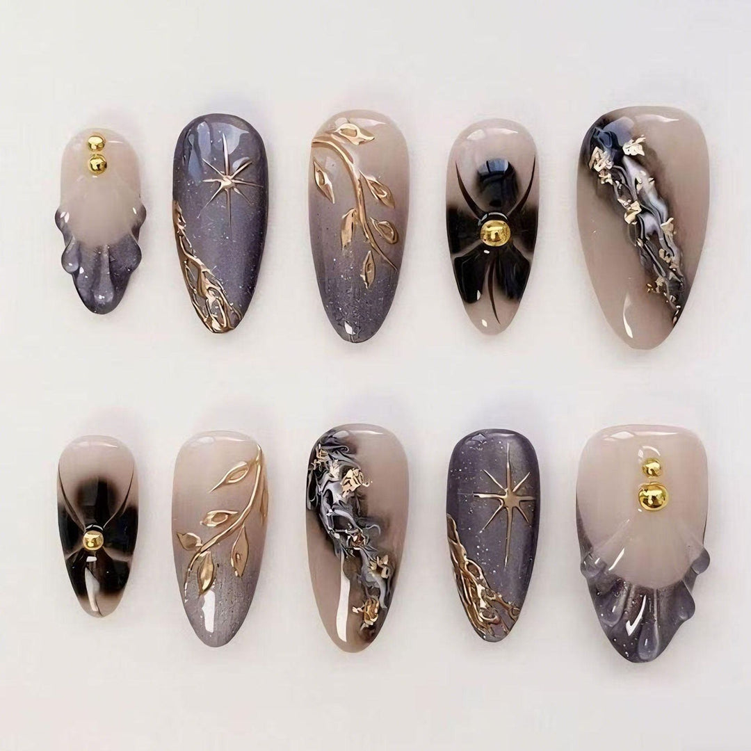 Artistic Press-On Nail Design Stornfield