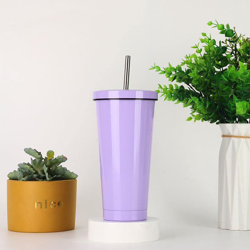 Women's stainless steel drinking cup with straw Stornfield
