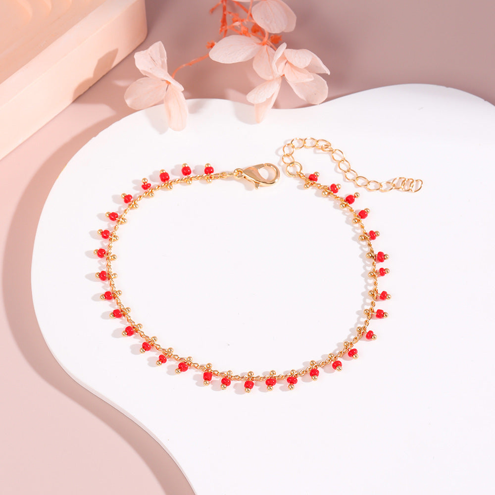 Delicate Beaded Ankle Bracelet Stornfield