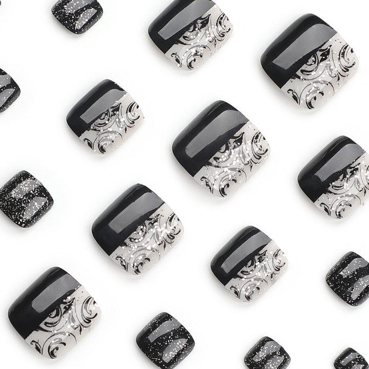 Elegant foot nail art with detailed design Stornfield