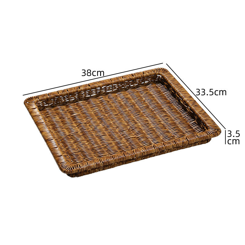 Unisex Rectangular Storage Basket made of braided rattan Stornfield