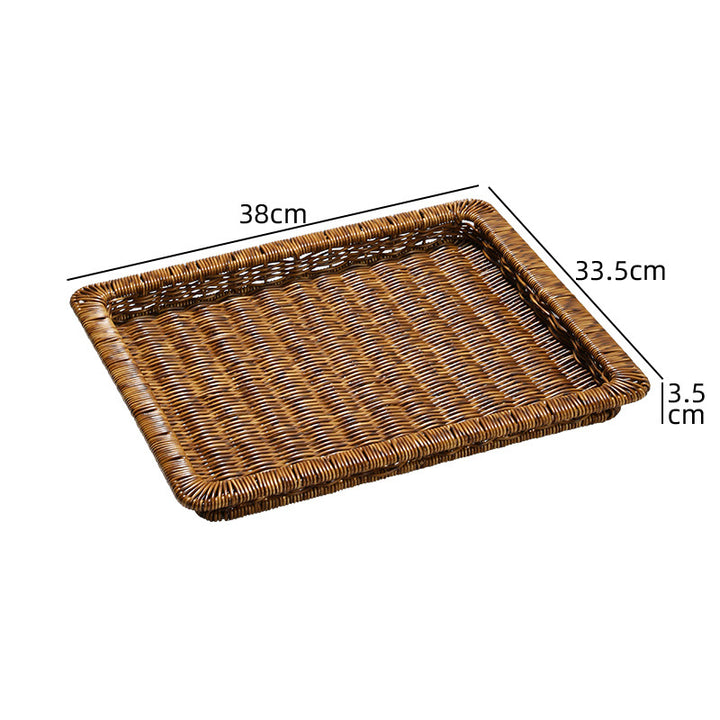 Unisex Rectangular Storage Basket made of braided rattan Stornfield