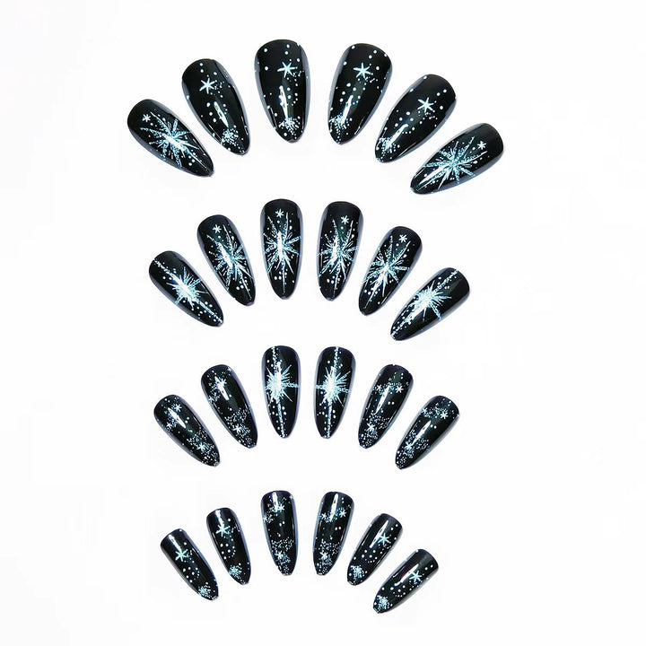 Glamorous Art Nails with Sparkling Star Design Stornfield