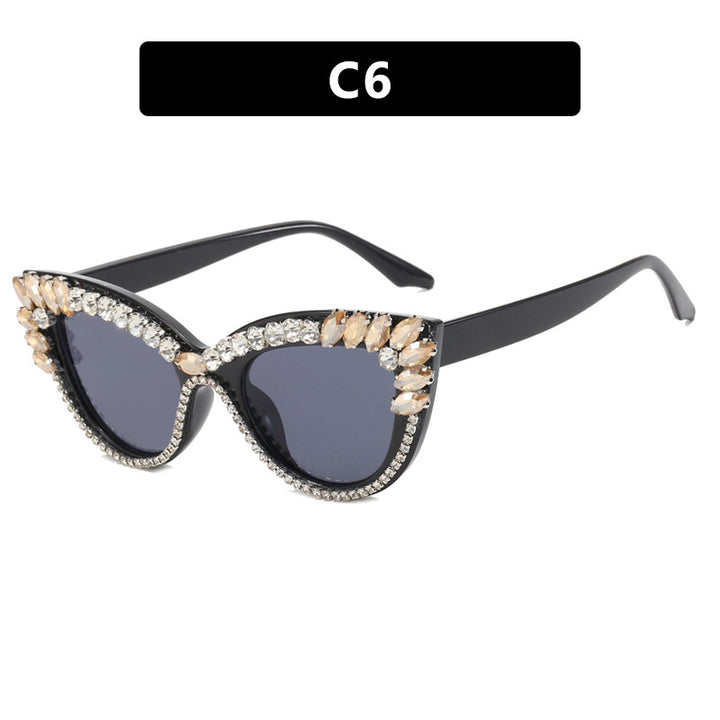 Women's extravagant Cat-Eye sunglasses with sparkling rhinestone embellishment Stornfield