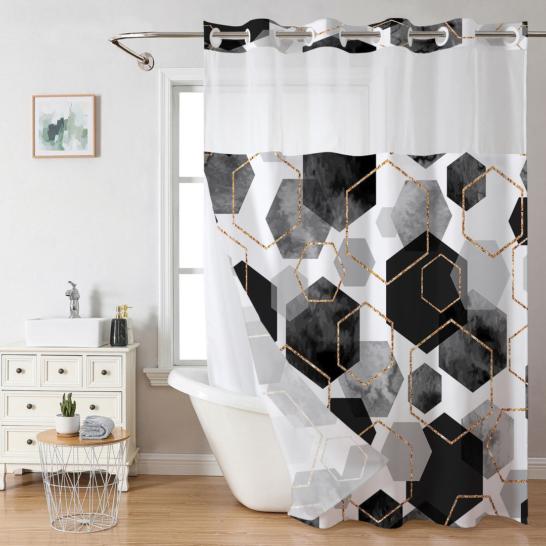 Geometric Pattern Shower Curtain Stornfield