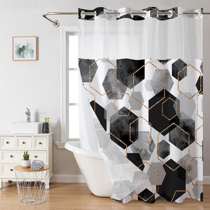 Geometric Pattern Shower Curtain Stornfield