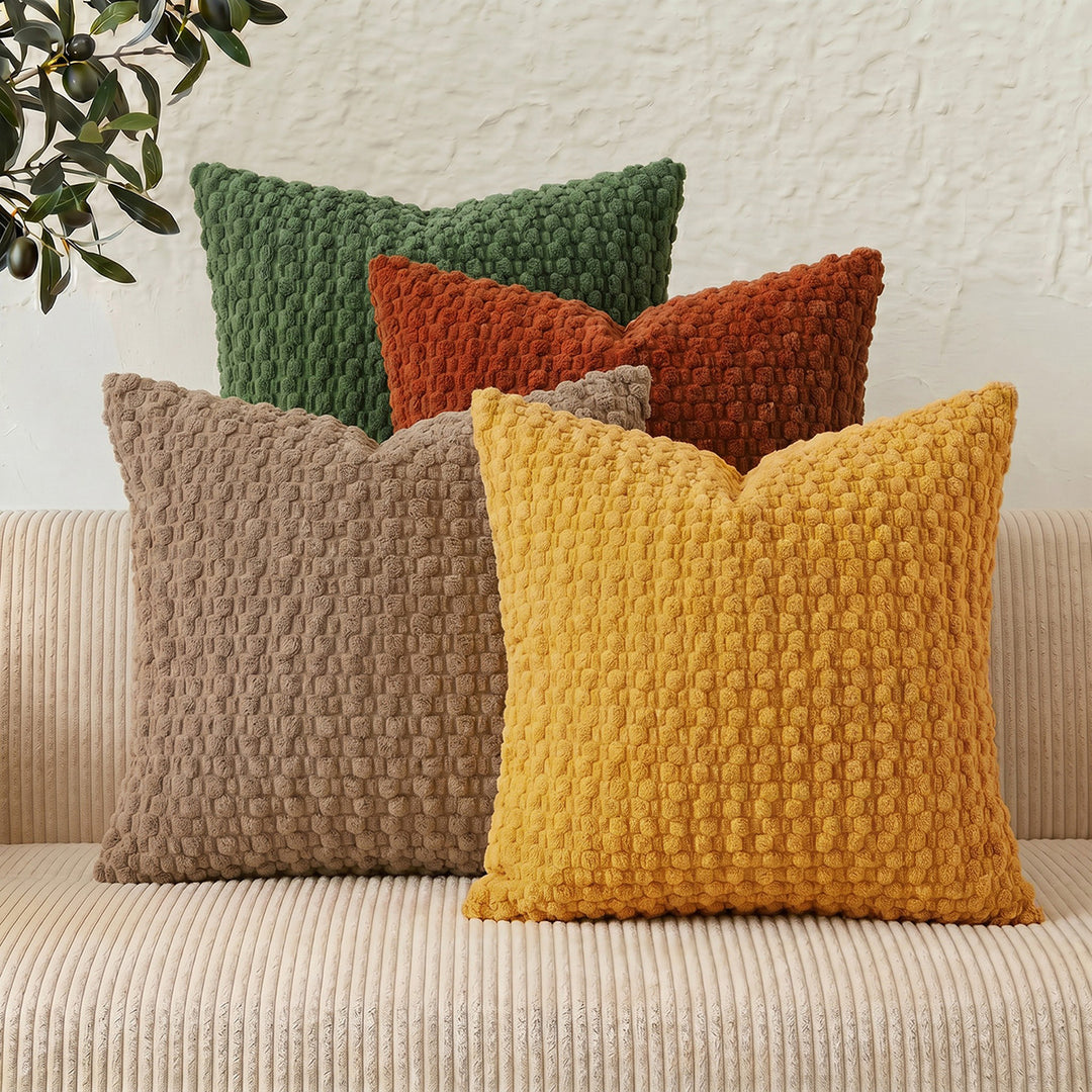 Decorative Textured Chenille Throw Pillow Cover