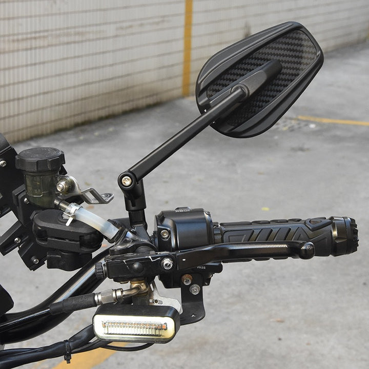Motorcycle rearview mirror with modern design made of aluminum Stornfield