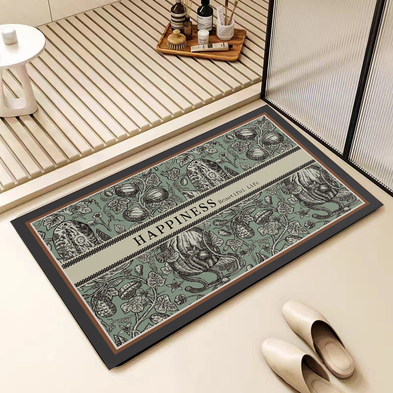 Floral Patterned Bath Mat