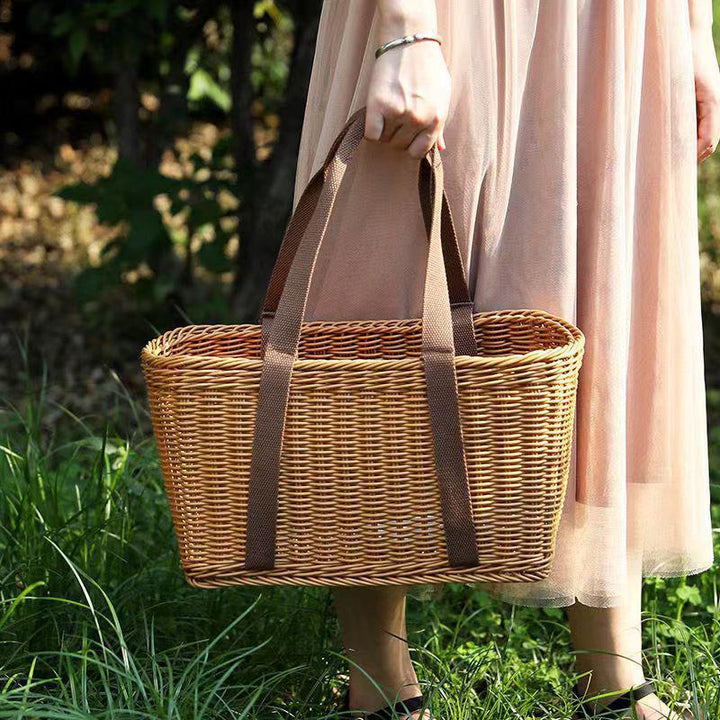 Woven Tote Bag with Reinforced Handles Stornfield