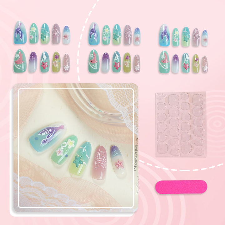 Artistic Undersea Press-On Nails