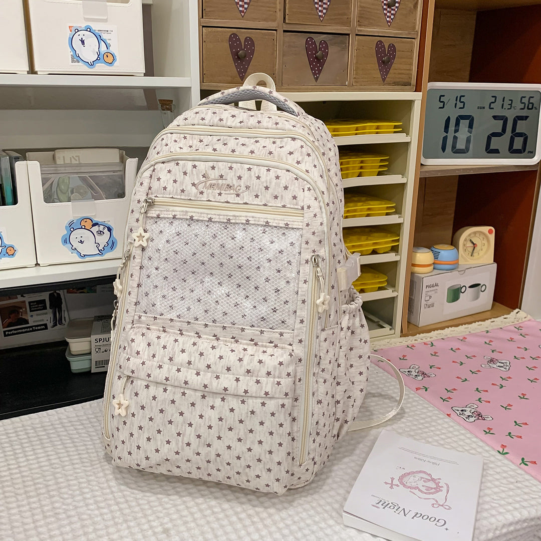Stylish Star-Printed Multi-Functional Backpack Stornfield