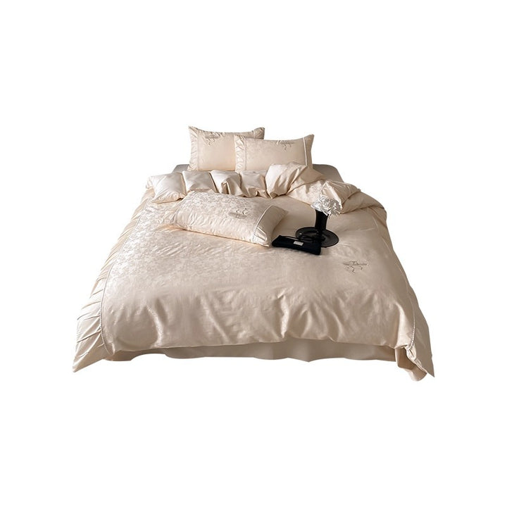 Luxury Satin Embroidered Complete Bedding Ensemble