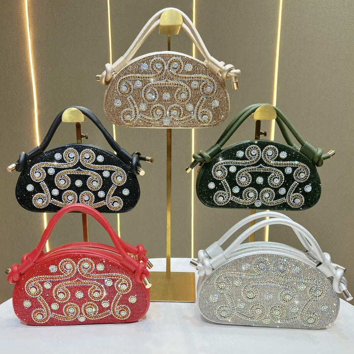 Rhinestone-Embellished Handbag