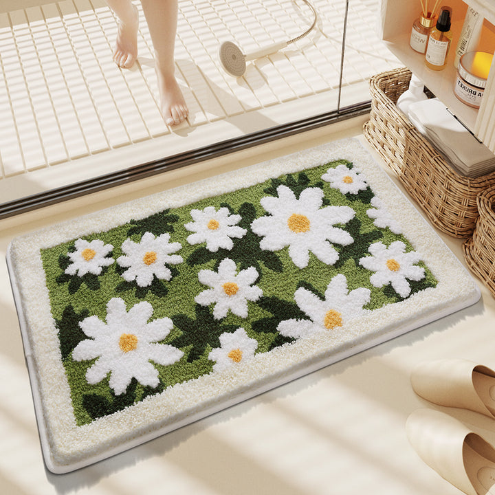 Floral Design Bath Mat