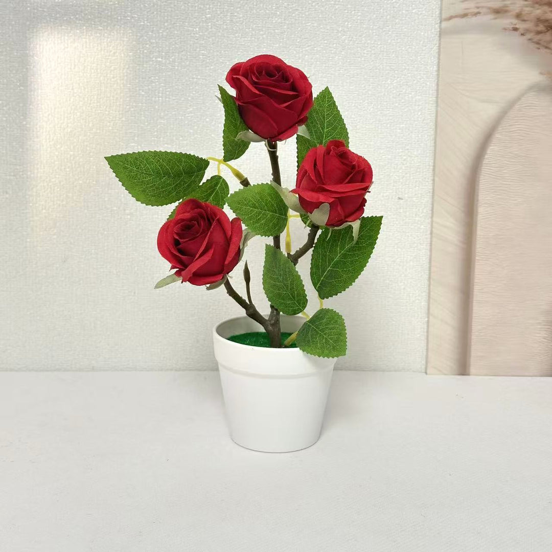 Faux Rose Flower Arrangement for Home Decor