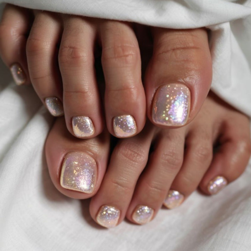 Premium Glittering Faux Gel Press-On Toes Stornfield