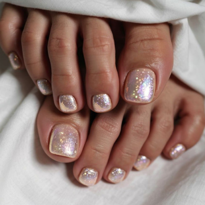 Premium Glittering Faux Gel Press-On Toes Stornfield