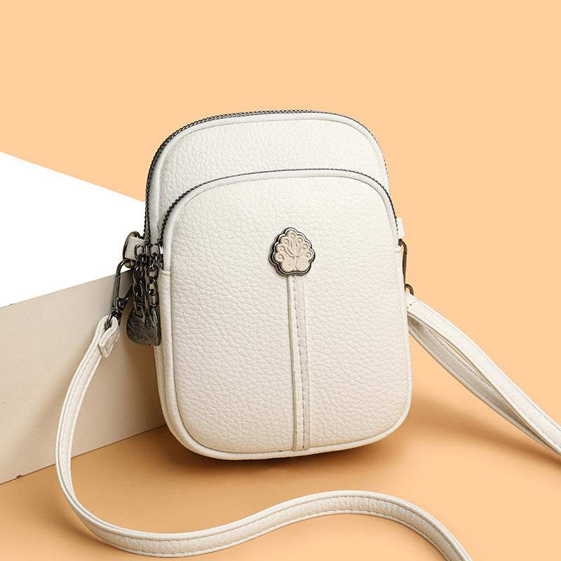 Compact Leather Crossbody Bag