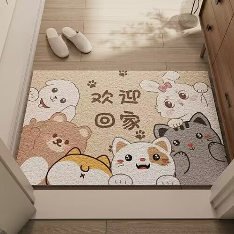 Cute Puppy-Themed Welcome Mat Stornfield