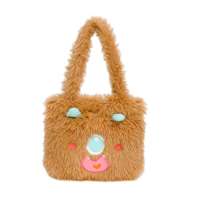 Plush Animal-Themed Handbag
