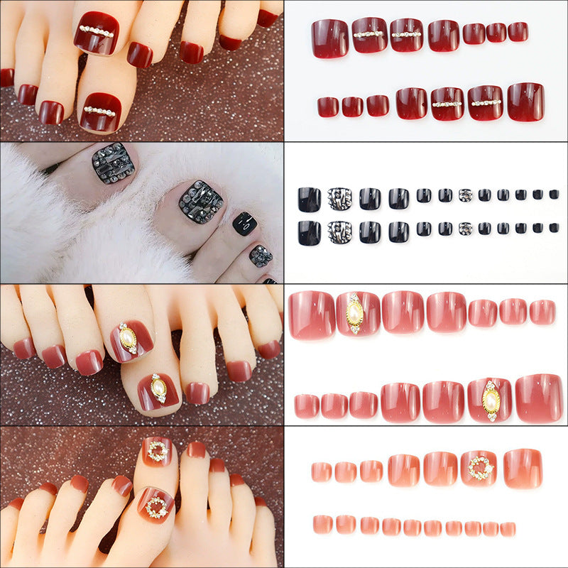 Decorative Press-On Toenail Art Set Stornfield