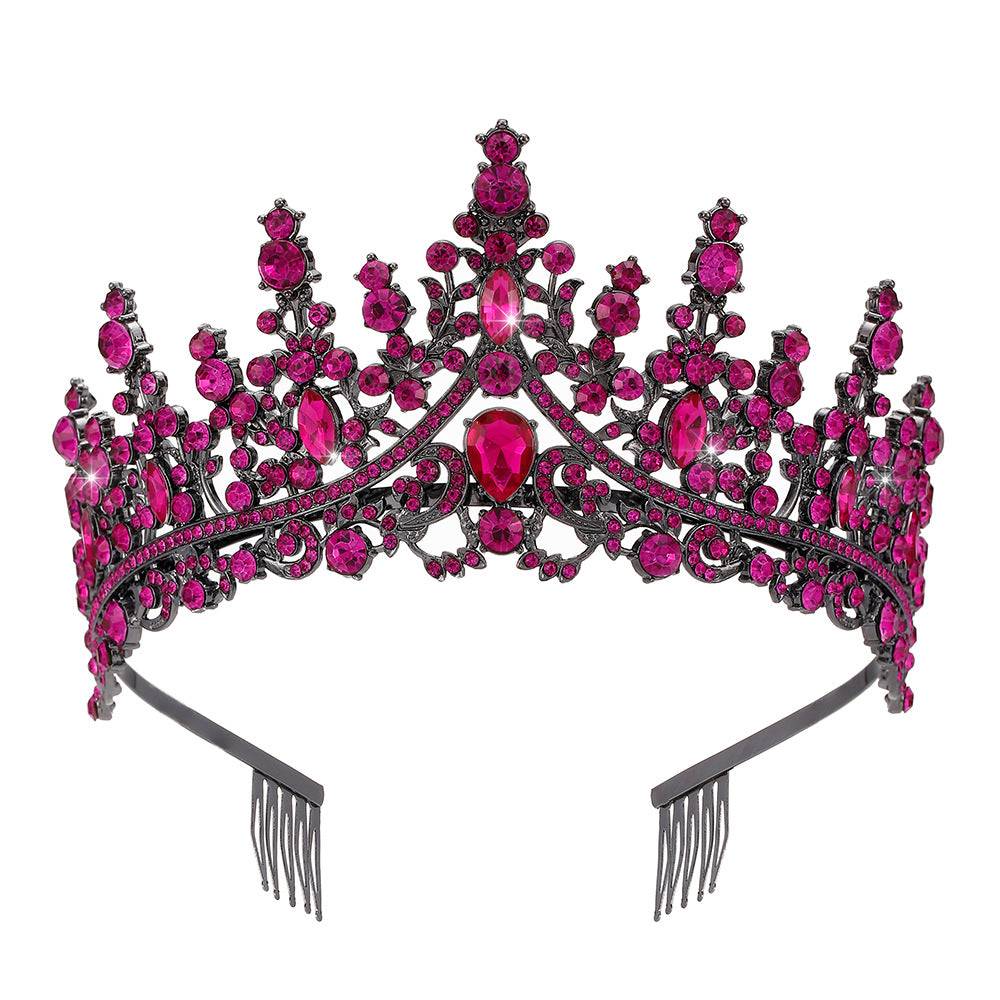 Ladies Opulent Tiara with Black Crystal Detailing Stornfield