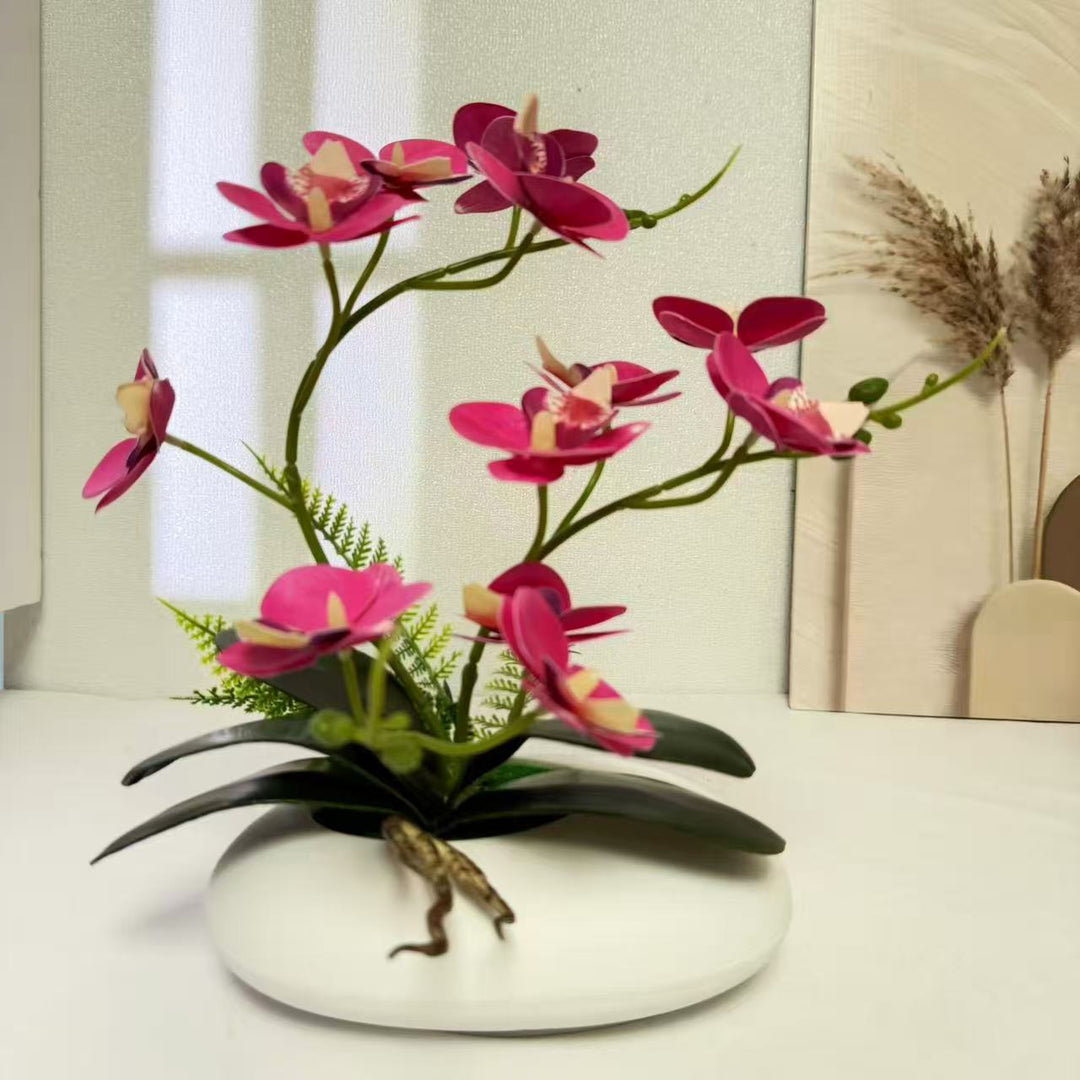 Elegant Orchid Faux Floral Arrangement
