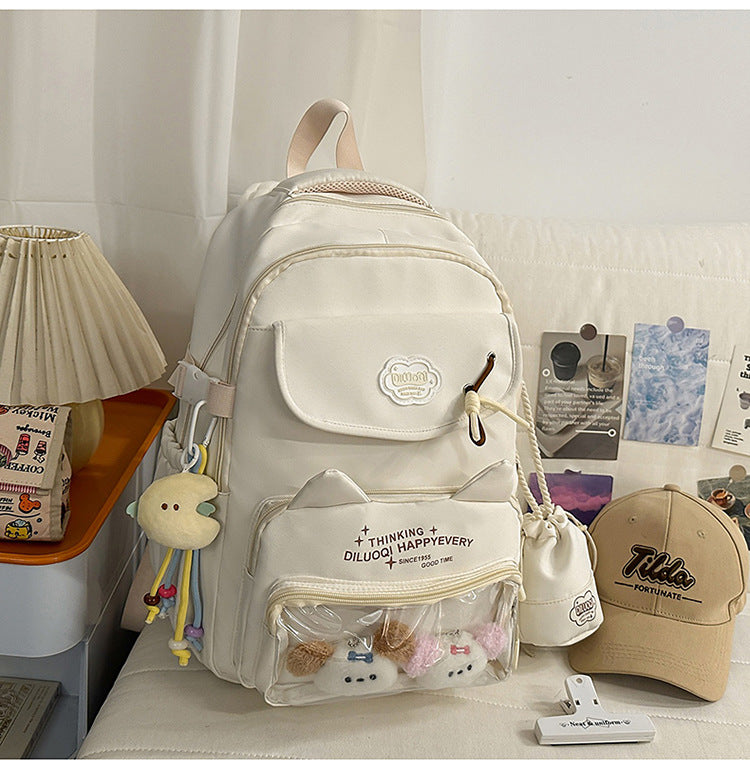 Cat-Designed Multi-Pocket School Backpack Stornfield